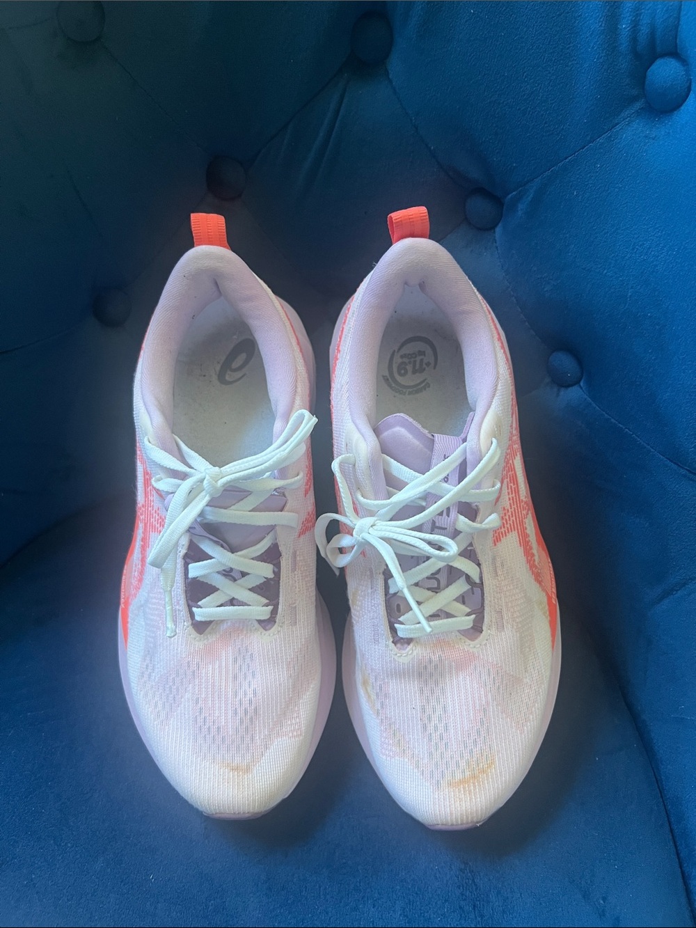 Asics Women's Light Pink Athletic Sneakers with Coral Accents